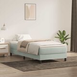 vidaXL Box Spring krevet s madracem svijetlo sivi 90x210 cm baršun Cijene