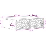 Stolna montirana na zid 87,5 x 34,5 x 17 cm Konstruirano drvo | shoptok.hr