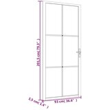  Unutarnja vrata 93 x 201 5 cm Bijela od mat stakla i aluminija | shoptok.hr