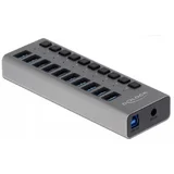 External 5 Gbps USB Hub with 10 Ports + Switch