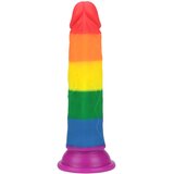 Lovetoy Prider - realistični dildo - 19 cm (mavrica) Cene