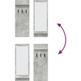  Nadwyčajna obešalnik za plašče Betonsko siva 70 x 10 x 90 cm, (5000200932) | Shoptok.si