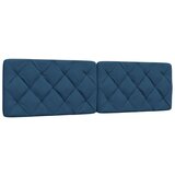  Postelja z vzmetnico modra 180x200 cm blago | Shoptok.si