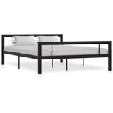 vidaXL Okvir za krevet crno-bijeli metalni 120 x 200 cm Cijene