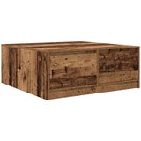 vidaXL Kavna mizica s predali starega lesa 100x100x40 cm | Shoptok.si