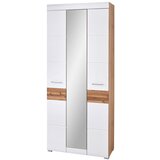 Mömax Garderobna Omara Funny M, Bela, Hrast, Ogledalo | Shoptok.si