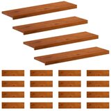  Stepenica 20 kom. 100 x 30 x 2 cm Smeđa Čvrsto Hrastovo Drvo - Smeđa 100 x 30 x 2 cm 20 | shoptok.hr