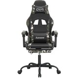  Vrtljivi gaming stol z oporo za noge črno kamuflažno um. usnje, (20699203) | Shoptok.si