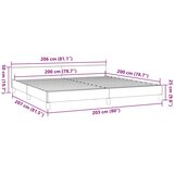 Okvir kreveta s uzglavljem bez madraca sivi 200x200 cm | Eponuda.com