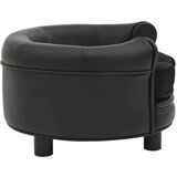 vidaXL Sofa za pse crna 48 x 48 x 32 cm od pliša i umjetne kože | shoptok.hr