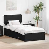  Konstrukcija postelje Črna 100 x 200 cm Konstruiran les, (5000102828) | Shoptok.si