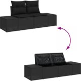  Set od 13 Komada Vrtne Sofe s Jastučićima Crni Poliratan Akacija | shoptok.hr