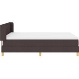  Postelja z vzmetnico Temno rjava 200 x 140 cm Poliester, (5000126388) | Shoptok.si