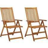 Maison Chic Vrtni stoli - Stol za vrt 2 kosa z blazinami trden akacijev les JS1413, (21877547) | Shoptok.si