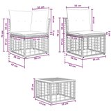  Zunanja garnitura za sedenje 9 pcs Črna in Temno siva Poliester, (5000272332) | Shoptok.si