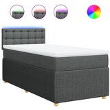 Maison Chic Box spring postelja - Vzmetna postelja z vzmetnico temno siva 90x200 cm blago SL23084, (21892122) | Shoptok.si