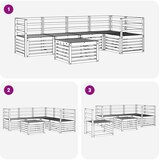  Set vanjskih sofa 6 kom. Bijela Čvrsto drvo akacije | shoptok.hr
