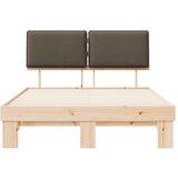  Posteljni okvir z oblazinjenim vzglavjem Taupe 135 x 190 cm, (5000101419) | Shoptok.si