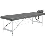  Masažni stol s 4 zone i aluminijskim okvirom antracit 186x68 cm | shoptok.hr