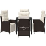  5-delni set za vrtne jedilnice Rjava poli ratan | Shoptok.si