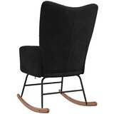  Stolica za ljuljanje crna baršunasta | shoptok.hr