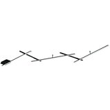  Mat črna LED zatemnitvena stropna svetilka 50x245 cm Indira – Cene