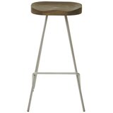 Premier Housewares Barsko stol iz masivnega bresta v srebrni barvi/v naravni barvi (višina sedeža 78 cm) District – | Shoptok.si
