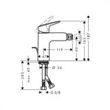 Hansgrohe Baterija za bide HANSGROHE LOGIS 100 (71200000) | ePonuda.com