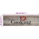  Kuhinjski tepih perivi s natpisom Cooking 45x150 cm baršunasti | Eponuda.ba