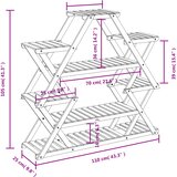  Stalak za cvijeće 110 x 25 x 105 cm od masivne jelovine | shoptok.hr