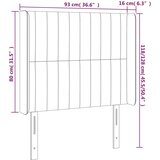  Uzglavlje smeđesivo 93 x 16 x 118/128 cm od tkanine | shoptok.hr