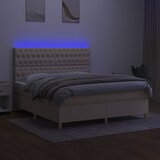  box spring s madracem LED krem 180x200 cm od tkanine | shoptok.hr