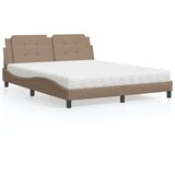  The Living Store Postelja z vzmetnico kapučino 160x200 cm umetno usnje - Postelja, (21445746) | Shoptok.si