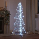  Božićno drvce s 160 LED svjetlima Hladna bijela 150 cm Akril | Eponuda.ba