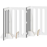  Preklopna ogradica za kućne ljubimce 4 pcs Crni Hrast | shoptok.hr