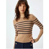 Koton Navy Blue Striped Women's Sweater Cene