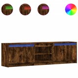 Maison Chic TV omarica - TV stojalo - Televizijska omarica LED dimljeni hrast 180x34x50 cm inženirski les, (21701896) | Shoptok.si