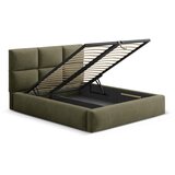 Windsor & Co Sofas Zelena oblazinjena zakonska postelja s prostorom za shranjevanje z letvenim dnom 180x200 cm Libera – | Shoptok.si