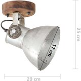 vidaXL Industrijske zidne/stropne svjetiljke 2kom srebrne 20x25 cm E27 | shoptok.hr