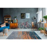 Kayoom RAVNO TKANA PREPROGA Blaze 325 Beige / Blau 115/170 cm modra, bež | Shoptok.si