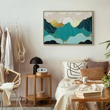  Slika - Green Pastures (1 Part) Wide 60x40 U prirodnom drvenom okviru | shoptok.hr