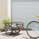 Prikolica za bicikl 130 x 73 x 48,5 cm čelična crna | shoptok.hr