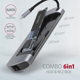 Axagon hub 6v1, usb,glan,hdmi,pd 100W, sata M.2, 20 cm usb-c | Shoptok.si
