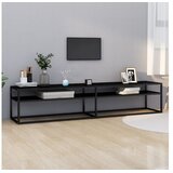  ormarić crni 200 x 40 x 40 5 cm od kaljenog stakla | shoptok.hr