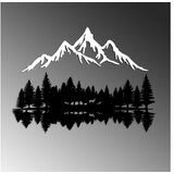 Wallity and mountain - 12 black white decorative metal wall accessory | ePonuda.com