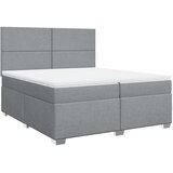  Krevet s oprugama i madracem svjetlosivi 200 x 200cm od tkanine | shoptok.hr