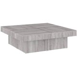 Maison Chic Klubska mizica - kavna mizica - Nizka mizica siva sonoma 90x90x28 cm inženirski les, (21753205) Cene