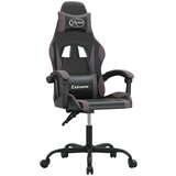  Vrtljiv gaming stol črno in sivo umetno usnje, (21378485) | Shoptok.si