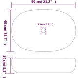 Nadgradni Nadpultni umivalnik siv in črn ovalen 59x40x14 cm ker | Shoptok.si