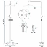 Rea Termostatski set za prhanje zlata Savio Titanium | Shoptok.si